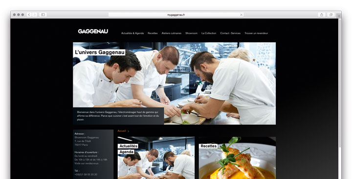 Dritte Website für Gaggenau - Unser Web-Rezept gelingt auch in Frankreich